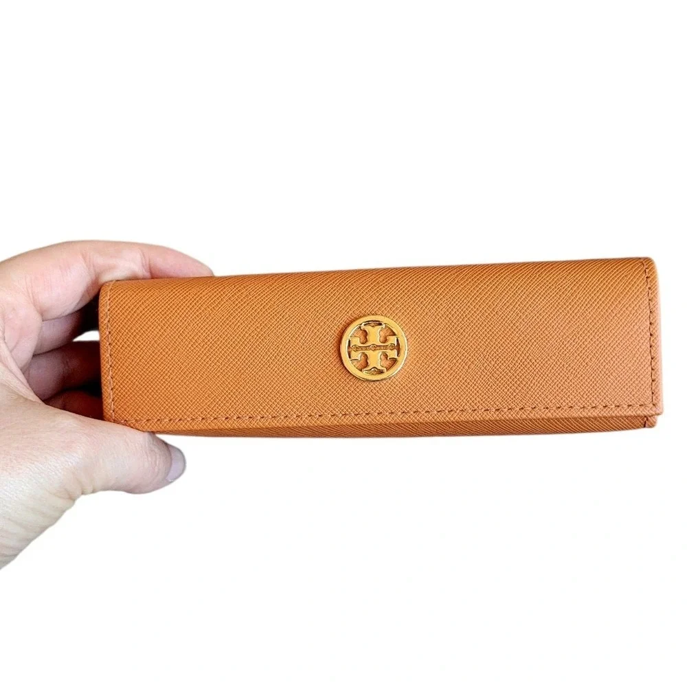 TORY BURCH Orange Slim Eyeglass Sunglass Snap Hard Case One Size